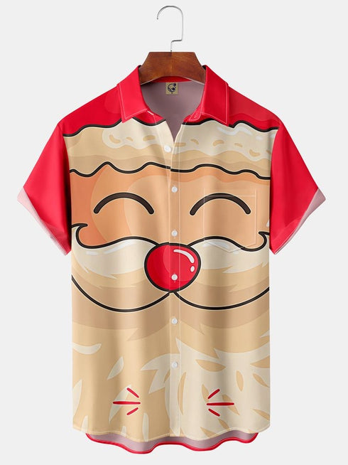 Men's Christmas Funny Graphic Short Sleeve Hawaiian Shirt